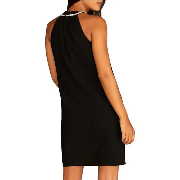 NEW Size 8 Women's Trina Turk Katie Halterneck Shift Dress - Black - Picture 3 of 5